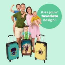 NoBoringSuitcases.com® Koffer - Handbagage Trolley - Olifant - Verf - Bloemen - Portret - Abstract - Reiskoffer Met Wielen - Past Binnen 55x40x20 Cm En 55x35x25 Cm - Koffertje - Fotokoffer -Reizen Verkoopwinkel 1200x1200 401