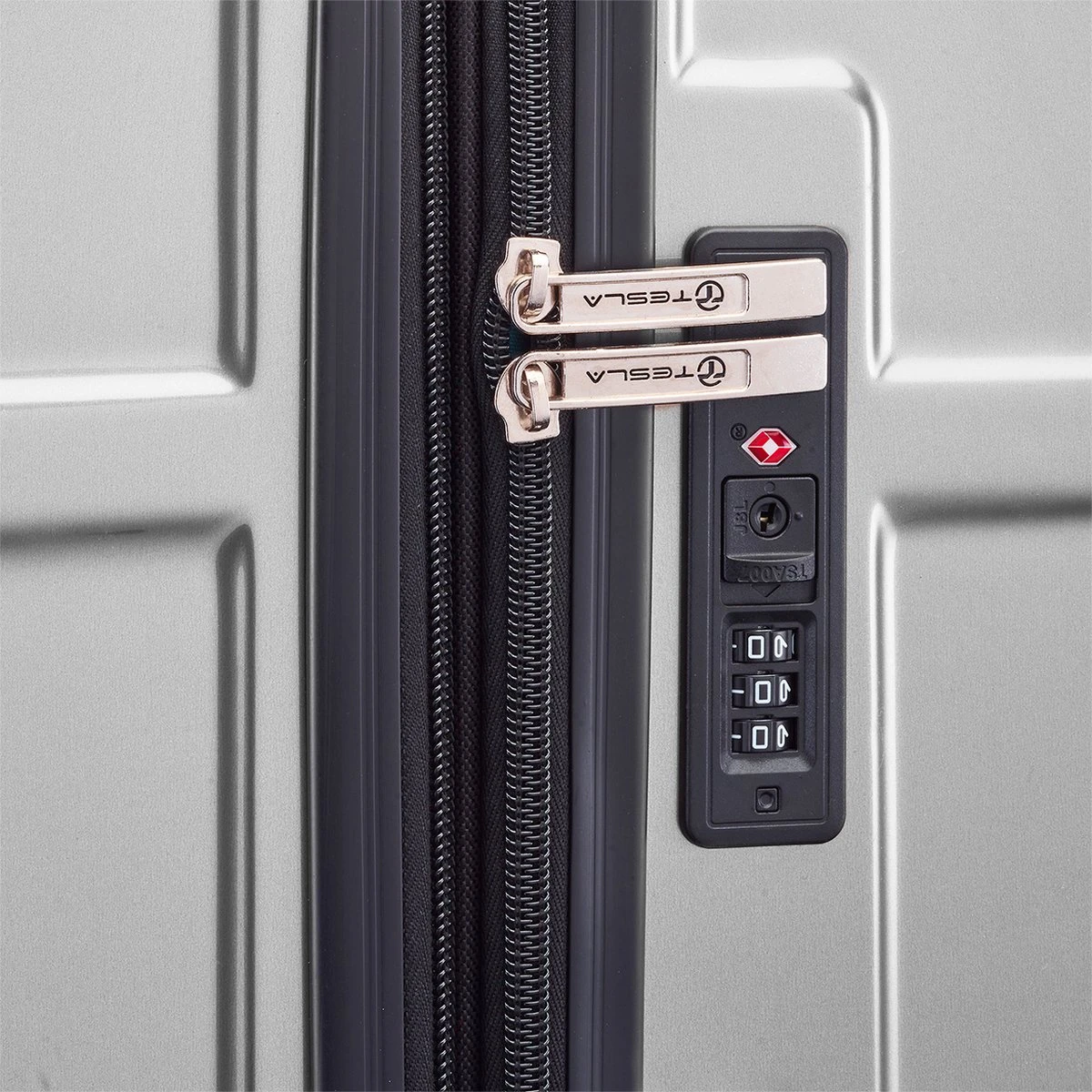 Tesla PC - Reiskoffer - 65 Cm - 4 Wielen - Zilver 6 Tesla PC - Reiskoffer - 65 Cm - 4 Wielen - Zilver - Afbeelding 6