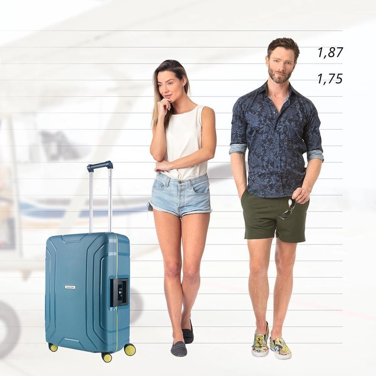 CarryOn Steward TSA Reiskoffer - 65cm Trolley Met Kliksloten - Dubbele Wielen - Blauw 2 CarryOn Steward TSA Reiskoffer - 65cm Trolley Met Kliksloten - Dubbele Wielen - Blauw - Afbeelding 2