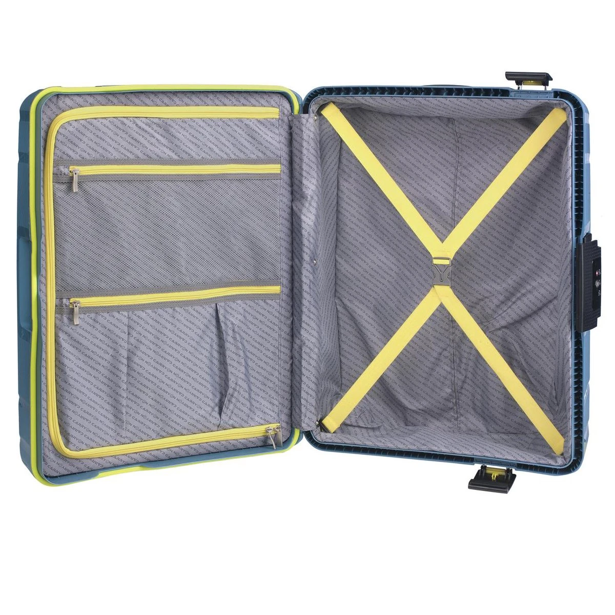 CarryOn Steward TSA Reiskoffer - 65cm Trolley Met Kliksloten - Dubbele Wielen - Blauw 4 CarryOn Steward TSA Reiskoffer - 65cm Trolley Met Kliksloten - Dubbele Wielen - Blauw - Afbeelding 4