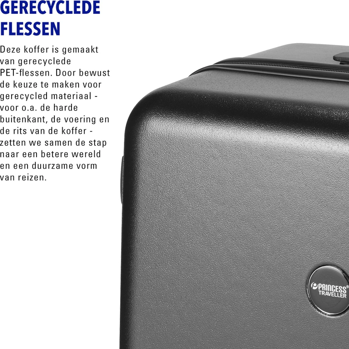 Princess Traveller Harlem - Reiskoffer - Zwart - L - 76cm 5 Princess Traveller Harlem - Reiskoffer - Zwart - L - 76cm - Afbeelding 5