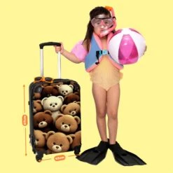 NoBoringSuitcases.com® Koffer Groot - Teddybeer - Knuffel - Bruin - Beer - Trolley Koffer Met TSA-slot - Met Wielen - 90 Liter - Reiskoffer - 66 Cm -Reizen Verkoopwinkel 1200x1200 549