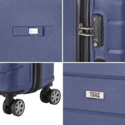 TravelZ Big Bars Reiskoffer 78 Cm Met Dubbele Wielen - Trolley Koffer Met TSA-slot - Blauw -Reizen Verkoopwinkel 1200x1200 644