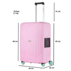 CarryOn Steward TSA Reiskoffer - 65cm Trolley Met Kliksloten - Dubbele Wielen - Roze -Reizen Verkoopwinkel 1200x1200 679