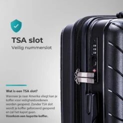 Legage Koffer - Reiskoffer - Trolley - Inclusief Uitzetlaag - Zwart - Maat M - 24 Inch -Reizen Verkoopwinkel 1200x1200 698