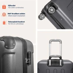 TRVLMORE Kofferset - 3 Delig - 38L (handbagage) + 70L + 110L - Donkergrijs -Reizen Verkoopwinkel 1200x1200 839