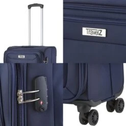 TravelZ Softspinner TSA Kofferset - 2-delig Handbagage + Grote Koffer 77cm - Dubbele Wielen - Blauw 12 TravelZ Softspinner TSA Kofferset - 2-delig Handbagage + Grote Koffer 77cm - Dubbele Wielen - Blauw -Reizen Verkoopwinkel 1200x1200 957