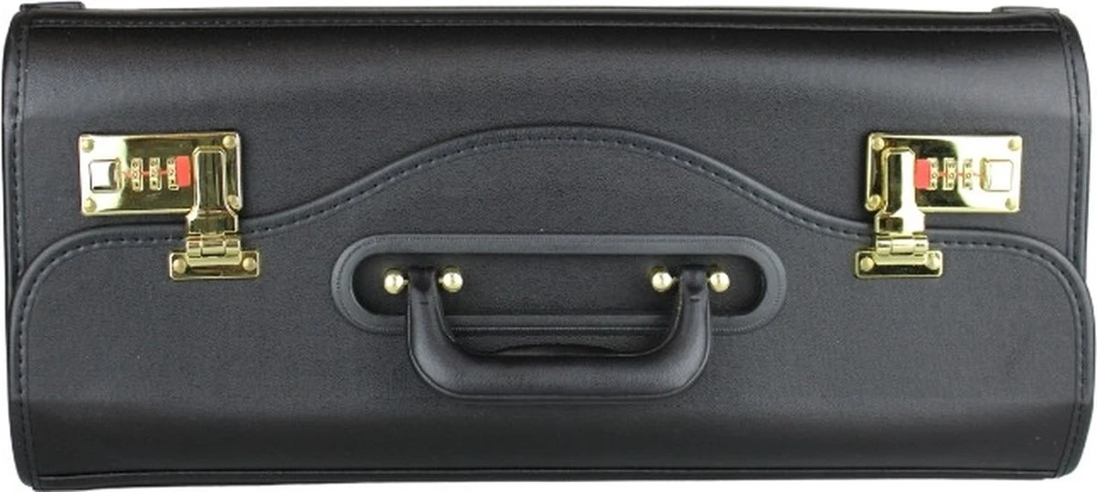 Pilotenkoffer Zonder Wiel - Kunstleer Zwart - Grote Piloten Koffer Met Laptopvak En Cijferslot - Kantoor Koffer - Werk Koffer 3 Pilotenkoffer Zonder Wiel - Kunstleer Zwart - Grote Piloten Koffer Met Laptopvak En Cijferslot - Kantoor Koffer - Werk Koffer - Afbeelding 3