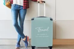 MuchoWow® Koffer - Spreuken - Quotes - The Answer To All Your Problems - Travel - Reizen - Past Binnen 55x40x20 Cm En 55x35x25 Cm - Handbagage - Trolley - Fotokoffer - Cabin Size - Print -Reizen Verkoopwinkel 1200x800 7