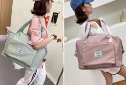 Merkloos Opvouwbare Handbagage Reistas – Opvouwbaar Tot 28 X 18 Cm – Blauw -Reizen Verkoopwinkel 1200x813 6