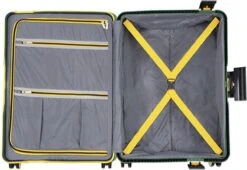 CarryOn Steward TSA Reiskoffer - 65cm Trolley Met Kliksloten - Dubbele Wielen - Groen -Reizen Verkoopwinkel 1200x827