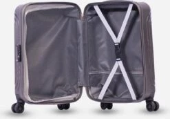 ©TROLLEYZ - Florence No.7 - Trolley - 55cm Met TSA Slot - Dubbele Wielen - 360° Spinners - 100% ABS - Handbagage Koffer In Cloudy Grey -Reizen Verkoopwinkel 1200x837