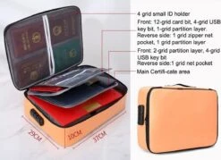 SONTRIX Brandwerende Koffer - Waterdicht - Brandwerend - Brandwerende Tas - Waterdichte Tas - Brandwerende Documententas - Tas - Handtas - Zwart -Reizen Verkoopwinkel 1200x869