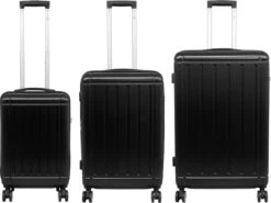 Travelsuitcase - Parma- Losse Reiskoffer - Polycarbonaat- Zwart - Hoogglans - Maat S / 42 Liter -Reizen Verkoopwinkel 1200x901 1