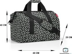 Reisenthel Allrounder L Reistas Sporttas - 30L - Signature Black Zwart -Reizen Verkoopwinkel 1200x905