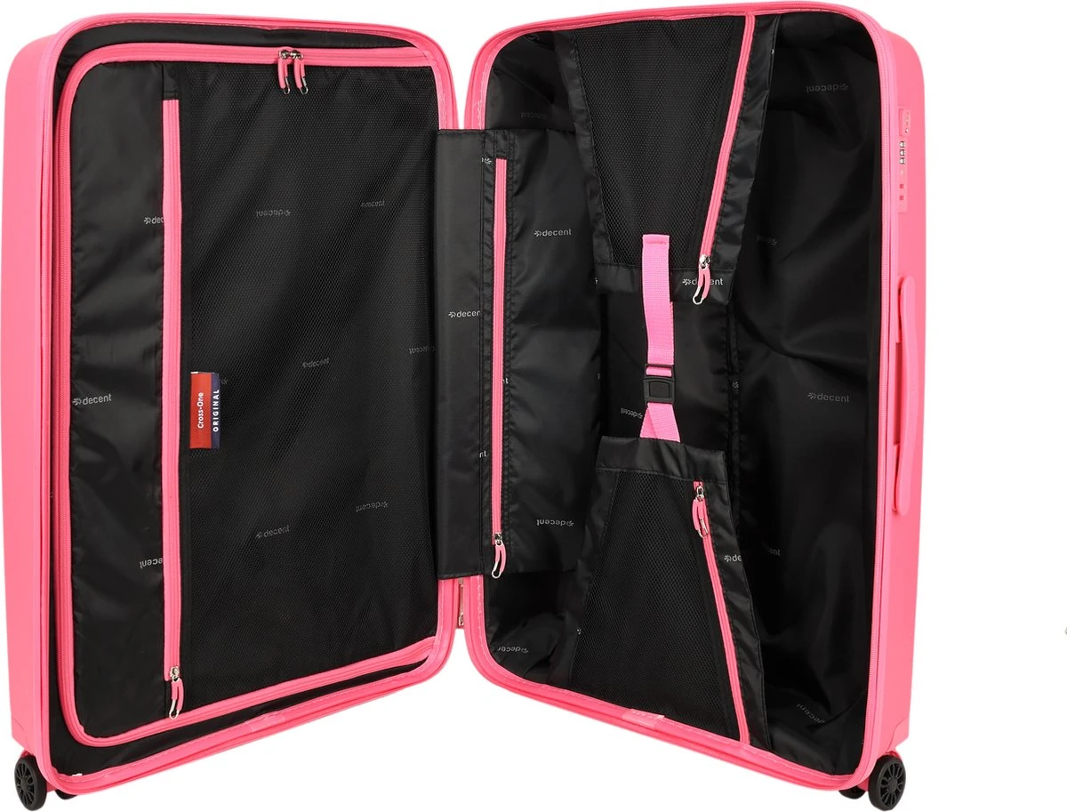 Decent CROSS-ONE PP Trolley 76 Cm - 94 Liter - TSA Slot - Pink 4 Decent CROSS-ONE PP Trolley 76 Cm - 94 Liter - TSA Slot - Pink - Afbeelding 4