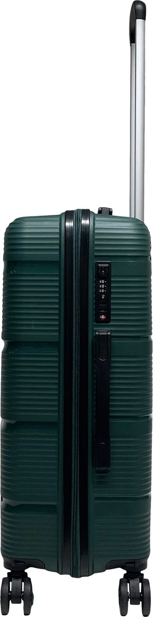 Benzi Izeda Middelgrote Koffer - 65 Cm - 65 Liter - Groen 2 Benzi Izeda Middelgrote Koffer - 65 Cm - 65 Liter - Groen - Afbeelding 2