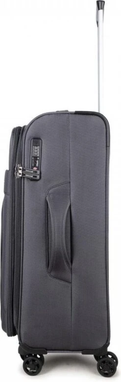 Decent D-Upright Large Koffer - 76 Cm Expandable - TSA Slot - Grijs -Reizen Verkoopwinkel 380x1200