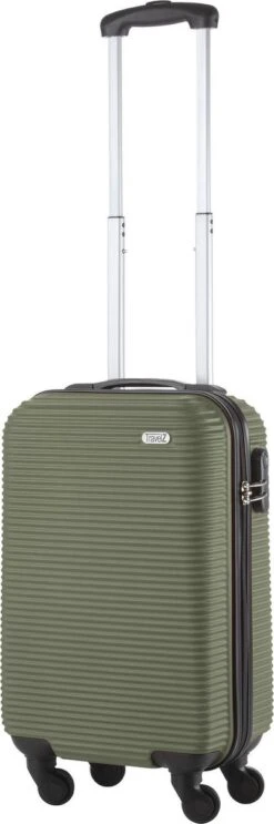 TravelZ Horizon Handbagagekoffer - 54cm Handbagage Trolley Met Gevoerde Binnenkant - Groen -Reizen Verkoopwinkel 399x1200