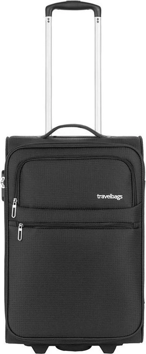 Travelbags Handbagage Zachte Koffer / Trolley / Reiskoffer - The Base - 55 Cm - Zwart 1 Travelbags Handbagage Zachte Koffer / Trolley / Reiskoffer - The Base - 55 Cm - Zwart