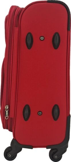 SB Travelbags Bagage Stoffen Koffer 75cm 4 Wielen Trolley - Rood -Reizen Verkoopwinkel 527x1200 1