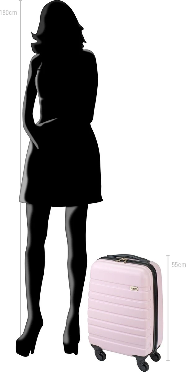 Princess Traveller Singapore Handbagage Koffer 55 Cm - Lilac 5 Princess Traveller Singapore Handbagage Koffer 55 Cm - Lilac - Afbeelding 5