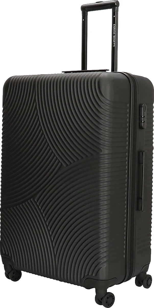 Enrico Benetti Koffer / Trolley / Reiskoffer - 75 X 46 X 25 Cm - 93 Liter - ABS - Maat L - Louisville - Zwart 3 Enrico Benetti Koffer / Trolley / Reiskoffer - 75 X 46 X 25 Cm - 93 Liter - ABS - Maat L - Louisville - Zwart - Afbeelding 3