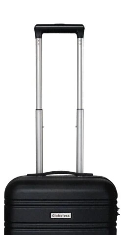 Globeless Handbagage Koffer - TSA Slot - 55x35x20cm - IATA Standaard Trolley - Zwart -Reizen Verkoopwinkel 619x1200