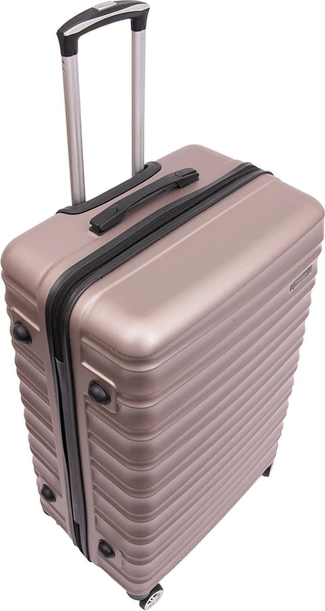 Tobeyz - Kofferset - 3-delig Lichtbruin Handbagage - Verrijdbaar Op 4 Wielen - Stevig ABS - Lichtgewicht, Trolley 4 Tobeyz - Kofferset - 3-delig Lichtbruin Handbagage - Verrijdbaar Op 4 Wielen - Stevig ABS - Lichtgewicht, Trolley - Afbeelding 4