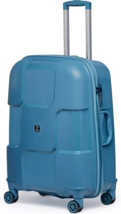 ©TROLLEYZ - Venice No.10 - Reiskoffer - 69cm Met TSA Slot - Dubbele Wielen - 360° Spinners - 100% Polypropyleen - Reiskoffer In Ice Blue -Reizen Verkoopwinkel 682x1200