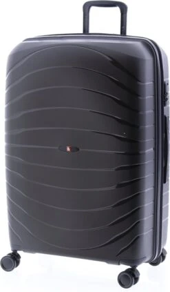 Gladiator Kick-Off Grote Koffer Expandable -76 Cm - 99/125 Liter - Eco Friendly Recyclebaar PP - Donkergrijs