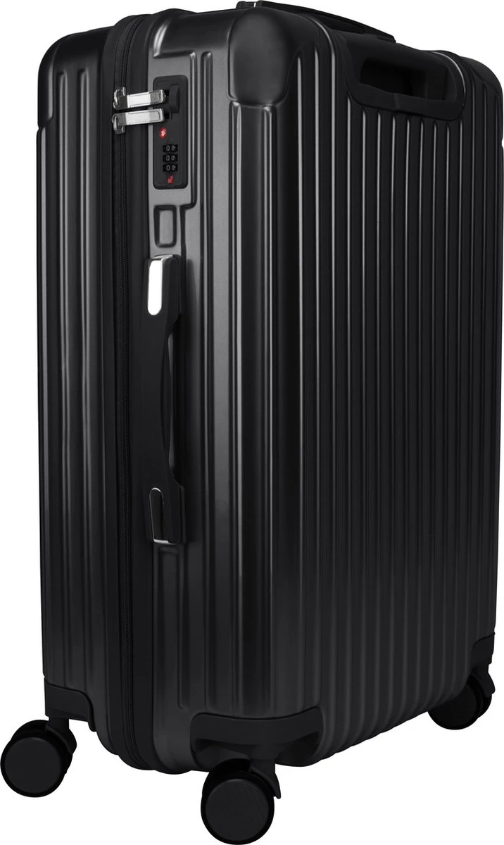 Royal Swiss - Reis Koffer - 76cm - Cijferslot- Lichtgewicht Koffer - 4 Wielen- Zwart 11 Royal Swiss - Reis Koffer - 76cm - Cijferslot- Lichtgewicht Koffer - 4 Wielen- Zwart - Afbeelding 11