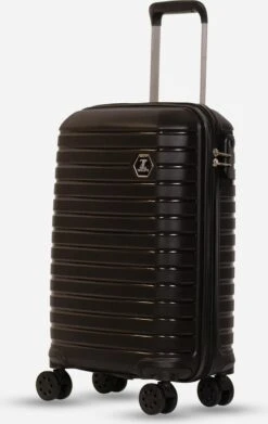 ©TROLLEYZ - Berlin No.11 - Trolley - 55cm Met Cijferslot - Dubbele Wielen - 360° Spinners - 100% Polypropyleen- Reiskoffer In Night Black