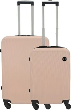 SB Travelbags Kofferset - 2 Delige -Licht Roze - 65cm/55cm