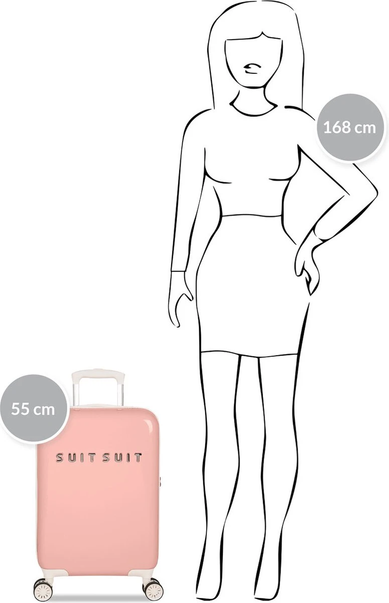 SUITSUIT - Fabulous Fifties - Papaya Peach - Handbagage (55 Cm) 3 SUITSUIT - Fabulous Fifties - Papaya Peach - Handbagage (55 Cm) - Afbeelding 3