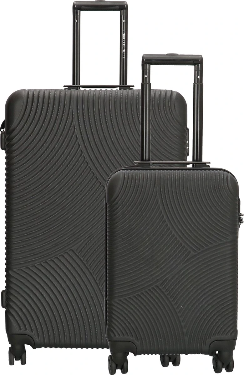 Enrico Benetti Louisville Kofferset Tweedelig - 39040-02 - Zwart 1 Enrico Benetti Louisville Kofferset Tweedelig - 39040-02 - Zwart