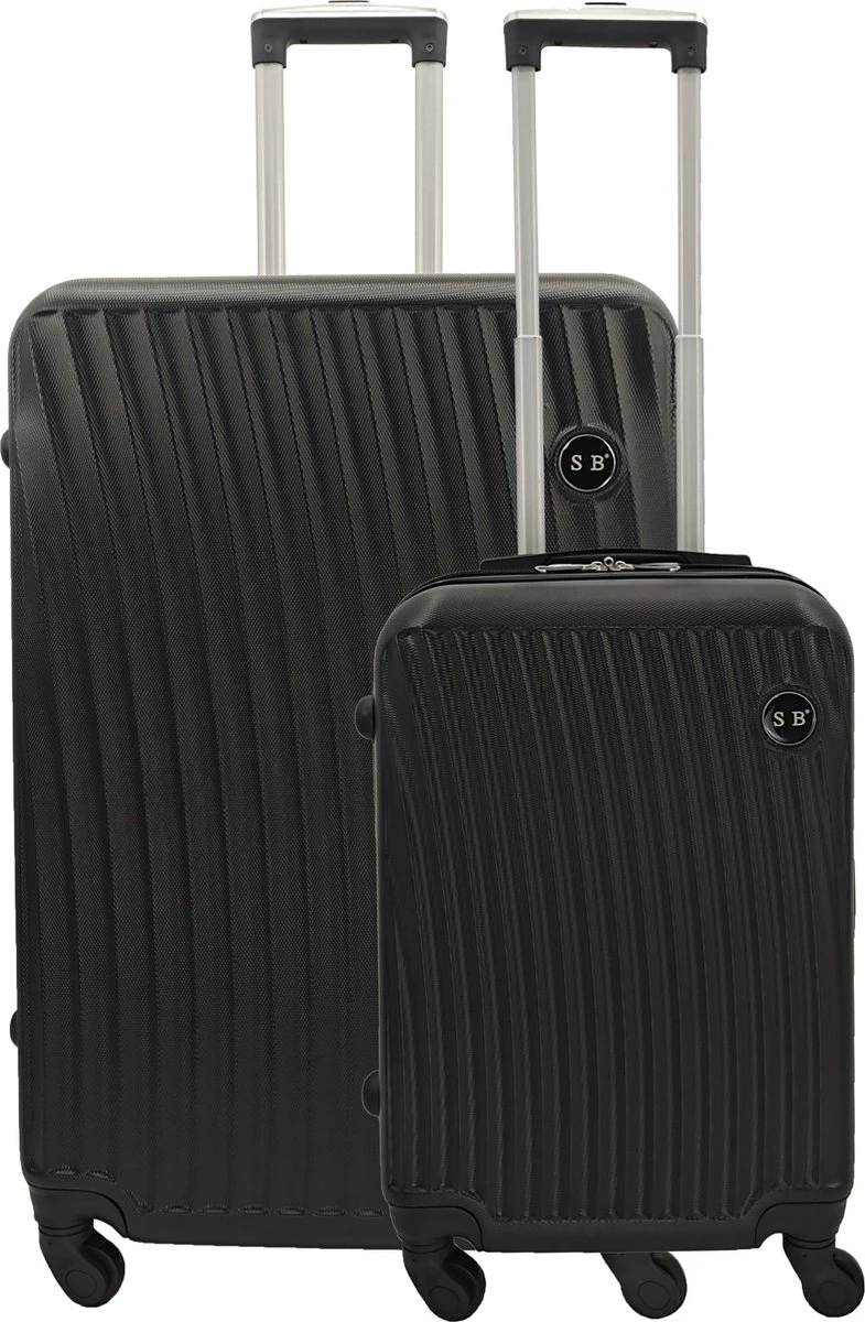 SB - Travelbags Kofferset - 2 Delige -Zwart - 75cm/55cm 1 SB - Travelbags Kofferset - 2 Delige -Zwart - 75cm/55cm