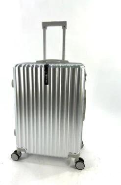 AATravel XL Reiskoffer - Trolley ABS - Met Dubbele Wielen - 75 Cm - 94 Liter - Zilver