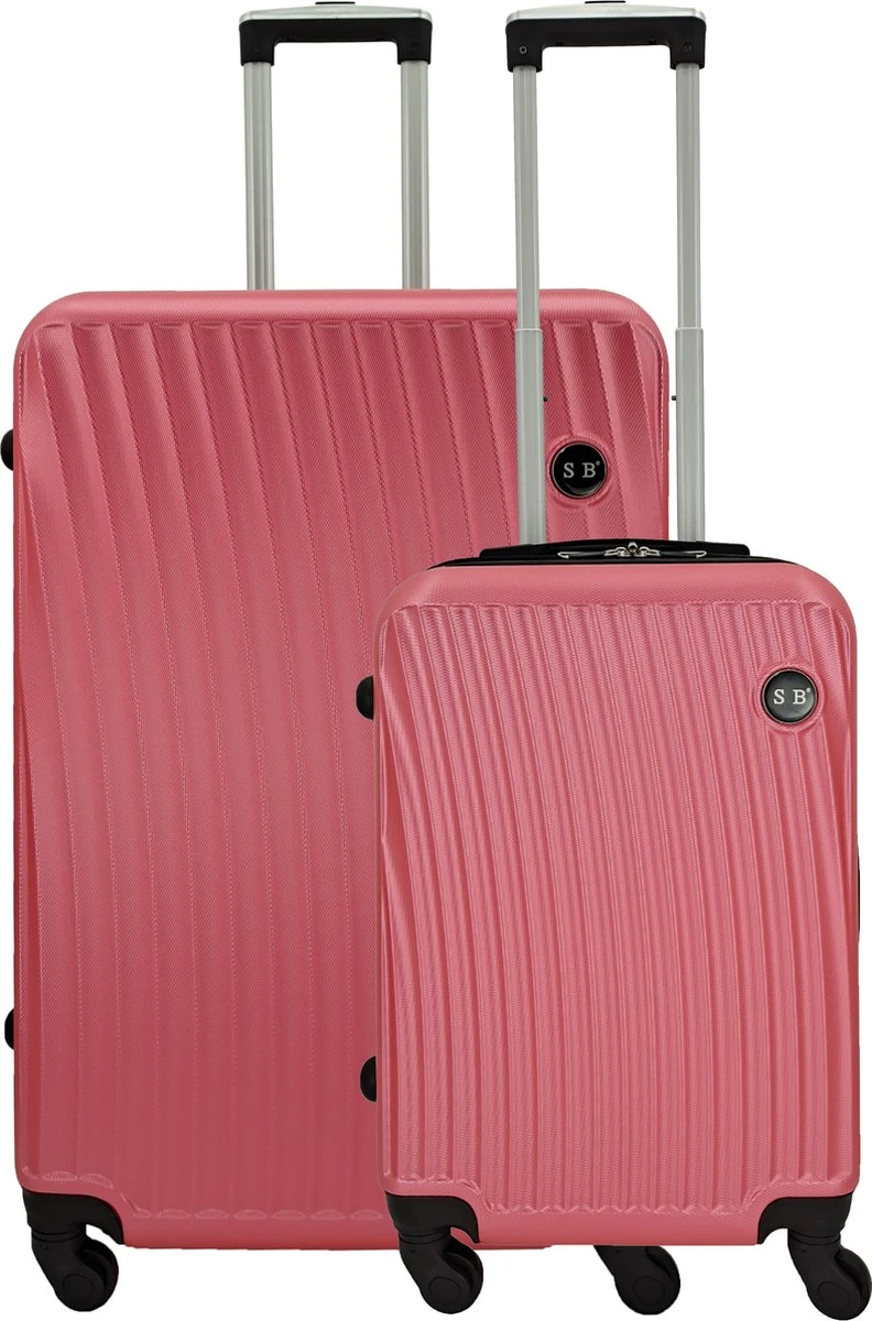 SB Travelbags Kofferset - 2 Delige -Roze - 75cm/55cm 1 SB Travelbags Kofferset - 2 Delige -Roze - 75cm/55cm