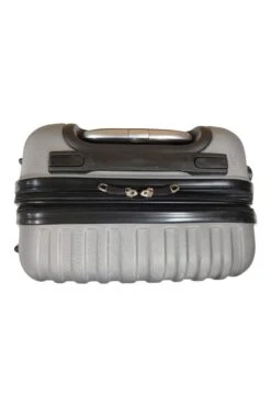 SB Travelbags 'Expandable' Handbagage Koffer 53cm 4 Wielen Trolley - Zilver -Reizen Verkoopwinkel 799x1200 53