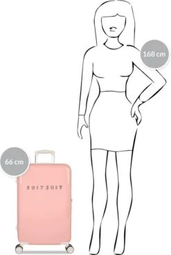 SUITSUIT - Fabulous Fifties - Papaya Peach - Reiskoffer (66 Cm) -Reizen Verkoopwinkel 807x1200