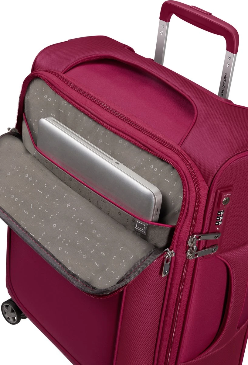 Samsonite Reiskoffer Met Laptopvak - D'Lite Spinner Uitbreidbaar (4 Wielen) 55 Cm Handbagage - Fuchsia - 2 Kg 13 Samsonite Reiskoffer Met Laptopvak - D'Lite Spinner Uitbreidbaar (4 Wielen) 55 Cm Handbagage - Fuchsia - 2 Kg - Afbeelding 13