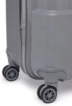 ©TROLLEYZ - Venice No.10 - Trolley - 55cm Met TSA Slot - Dubbele Wielen - 360° Spinners - 100% Polypropyleen - Handbagage Koffer In Silver Stone -Reizen Verkoopwinkel 818x1200