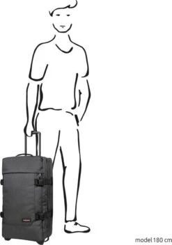 Eastpak TRANVERZ M Reiskoffer (67 X 35.5 X 30 Cm) - Black Denim -Reizen Verkoopwinkel 842x1200 3