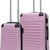 Castillo Quadrant - 2 Delige ABS Kofferset - Soft Pink