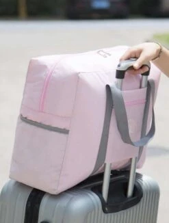 Merkloos Reistas - Handbagage Tas - Opvouwbaar - Roze - Travelbag -Reizen Verkoopwinkel 910x1200 5