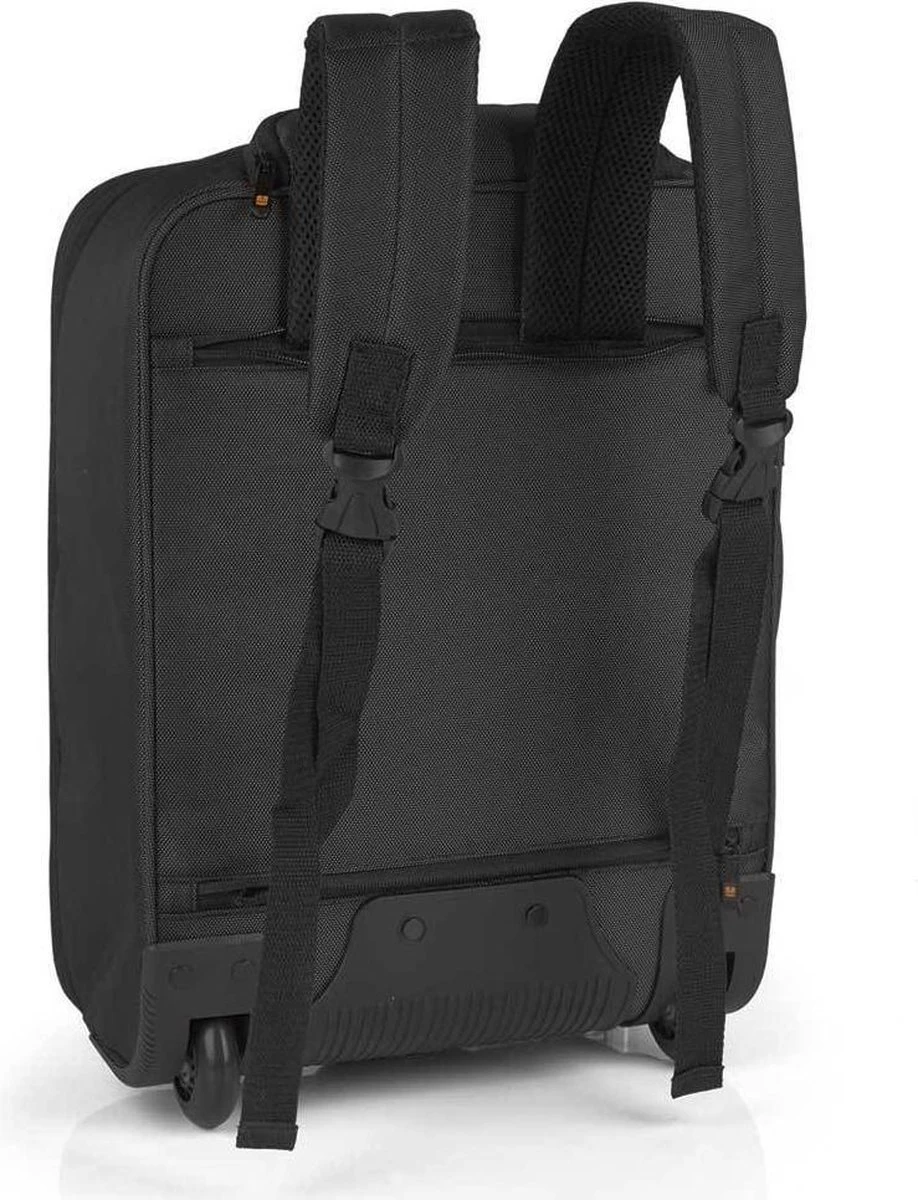 Gabol - Piloto Roma - Handbagage Laptop Rugzaktrolley - Zwart 2 Gabol - Piloto Roma - Handbagage Laptop Rugzaktrolley - Zwart - Afbeelding 2