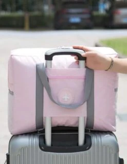 Merkloos Reistas - Handbagage Tas - Opvouwbaar - Roze - Travelbag -Reizen Verkoopwinkel 930x1200