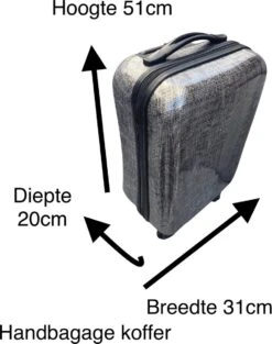 Leonardo Handbagage Koffer - 51x31x20 - Alle Vliegmaatschappijen - Hardcase - Cijferslot - Reiskoffer - Lichtgewicht Koffer - Grey -Reizen Verkoopwinkel 947x1200