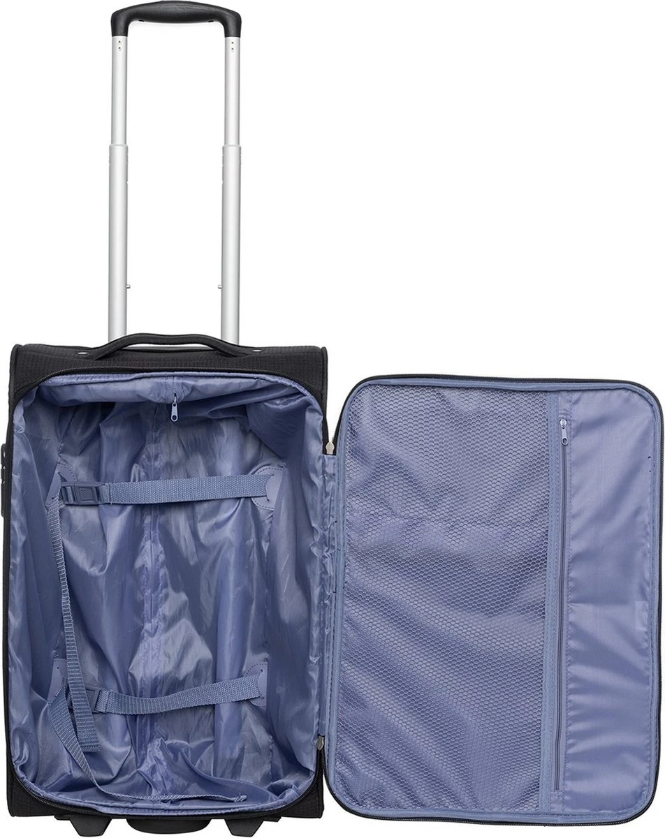 Travelbags Handbagage Zachte Koffer / Trolley / Reiskoffer - The Base - 55 Cm - Zwart 4 Travelbags Handbagage Zachte Koffer / Trolley / Reiskoffer - The Base - 55 Cm - Zwart - Afbeelding 4